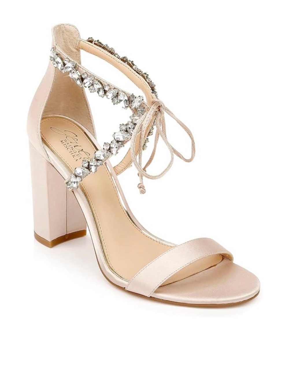 Badgley Mischka Jewel Block Heel NIB 8